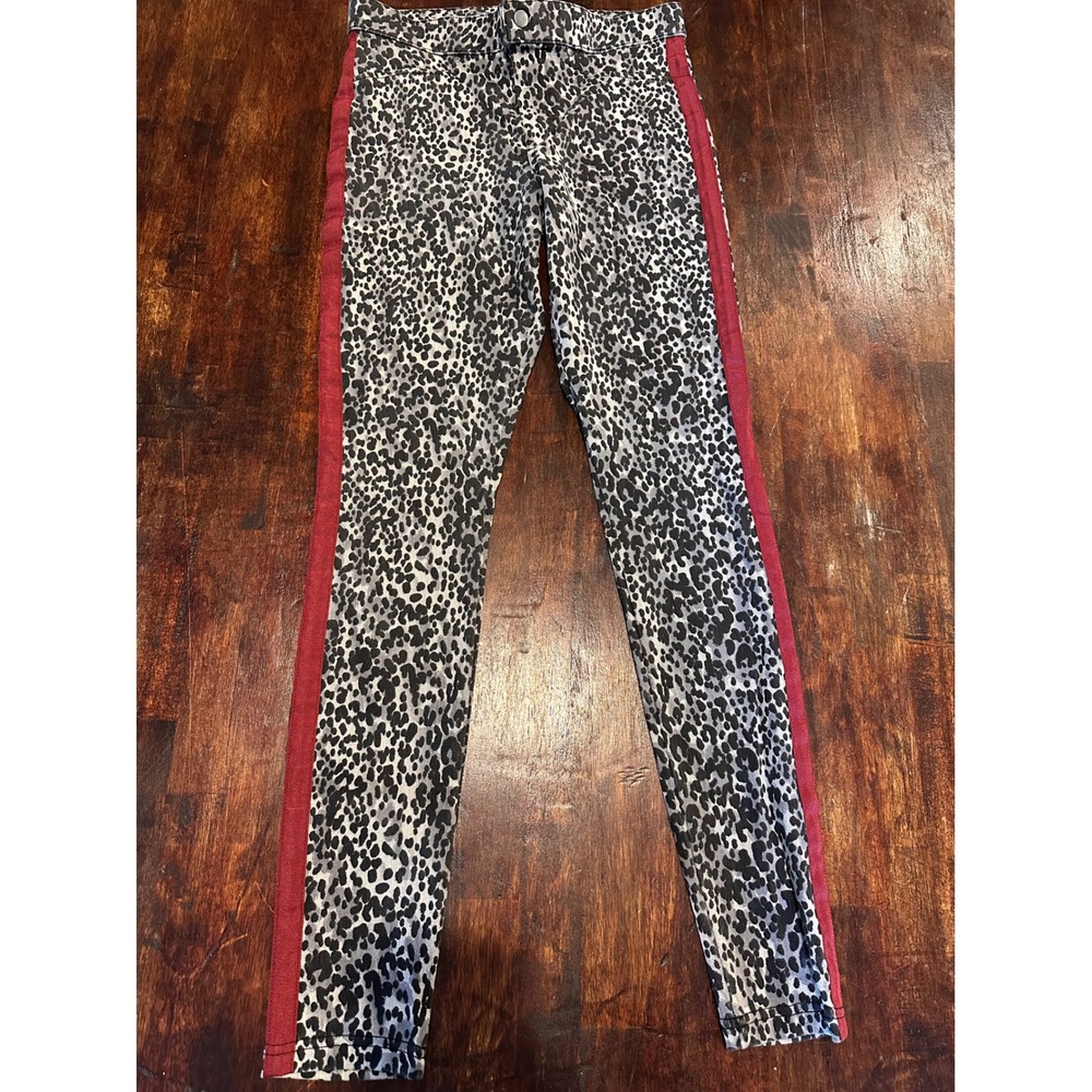 Anna & Ava Leggings Women Medium Grey Excellent Leopard Red Tuxedo Stripe